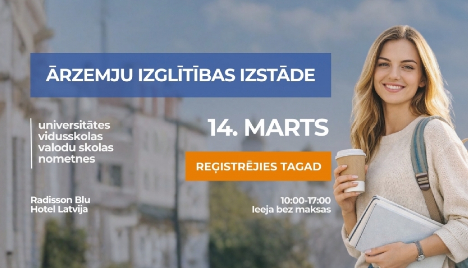 Ārzemju izglītības izstāde: 14.martā, Rīgā